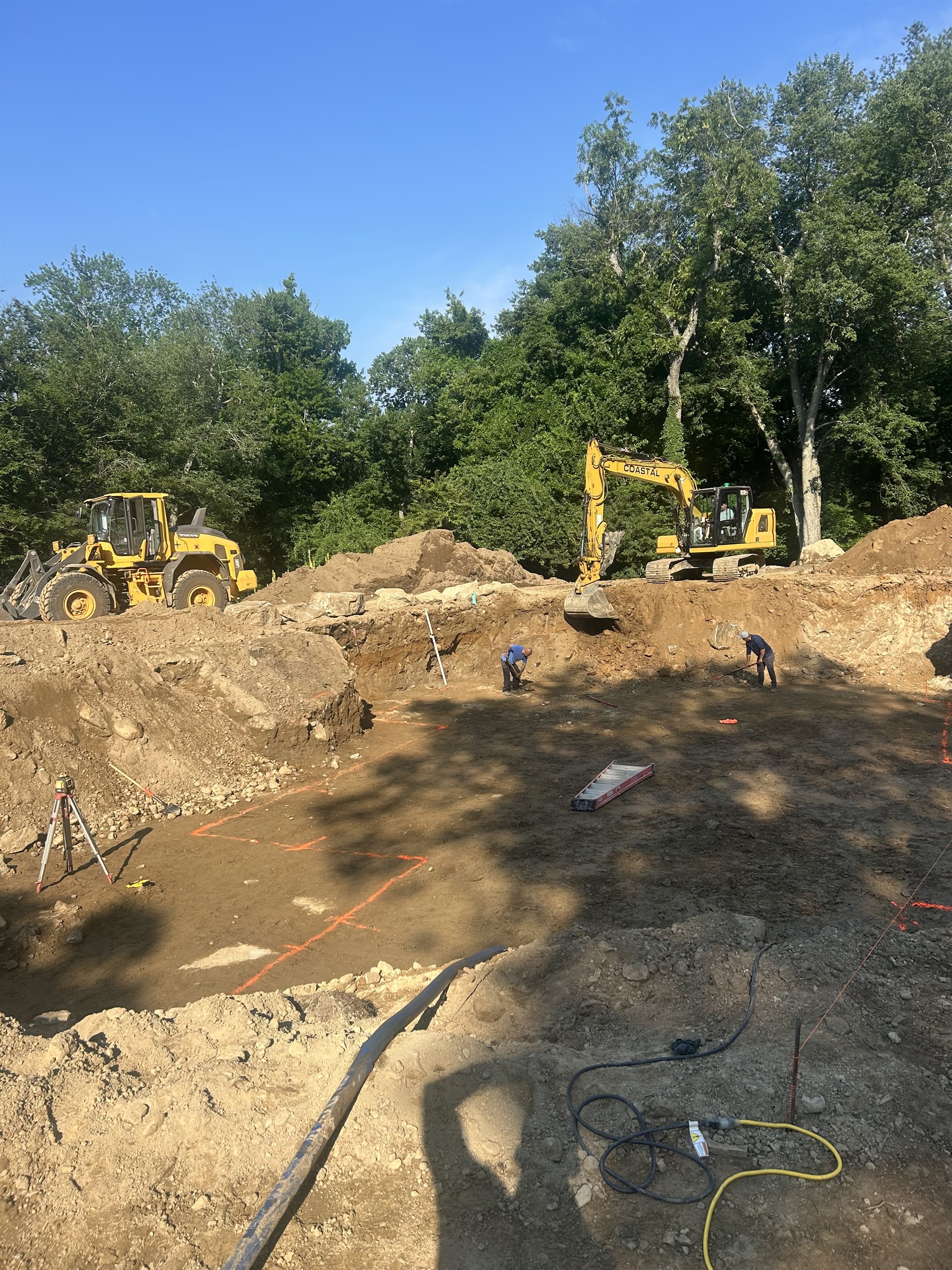 A CLH excavation and grading job at scale with survey on a Connecticut site
